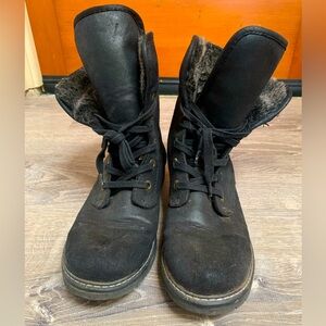 Mossimo Fur-lined Combat Boots- W 9.5